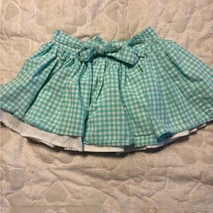 Carter's Aqua Gingham Skort with Bow